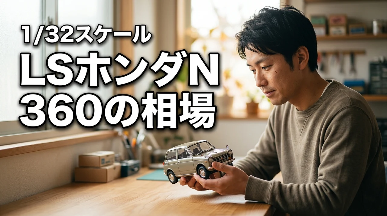 LS（エルエス） NO.10 HONDA N360 1/32スケール プルバックゼンマイ付き プラモデル KIT NO.2098の相場は？（記事のアイキャッチ画像）